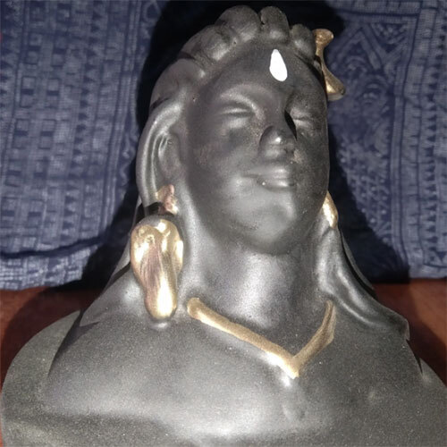 Shiv Statue In Dust Marble - Color: Grey