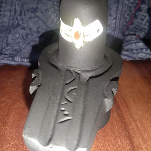 4 Inch Shivling In Dust Marble - Color: Grey