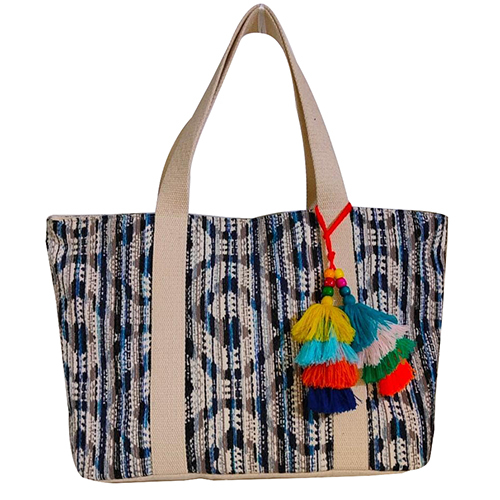 Ladies Tote Striped Bags - Color: Customized