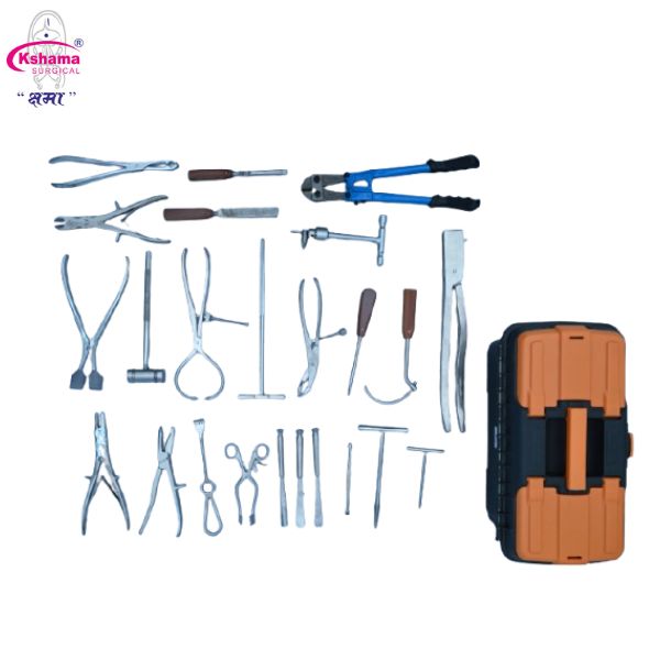 Orthopedic Set I Veterinary Surgical Instrument Rust Proof Ss (1 Set) - Color: Silver