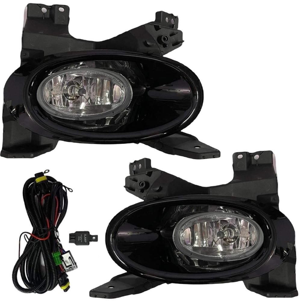 K D Fog Lamp Set For Honda City IVTEC Type 1 (PAIR) With Bulb, Wirings, Switch 2009-2011 (Complete Kit) | Halogen