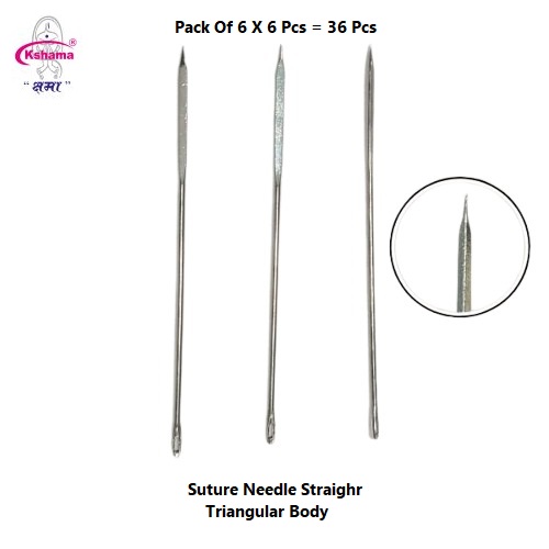 Suture Needle I Stainless Steel (Pack Of 6 X 6 = 36 Pcs) - Application: Veterinary Purpose