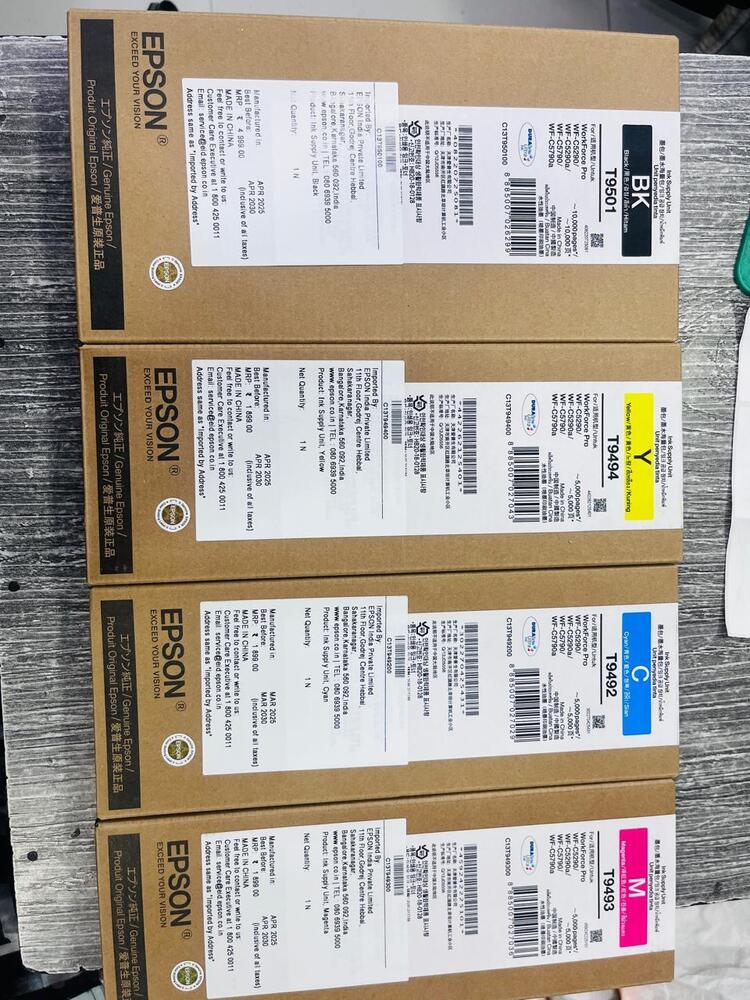 Epson Ink Wf-C5790 Ink T949 Set Of 4 - Color: Black
