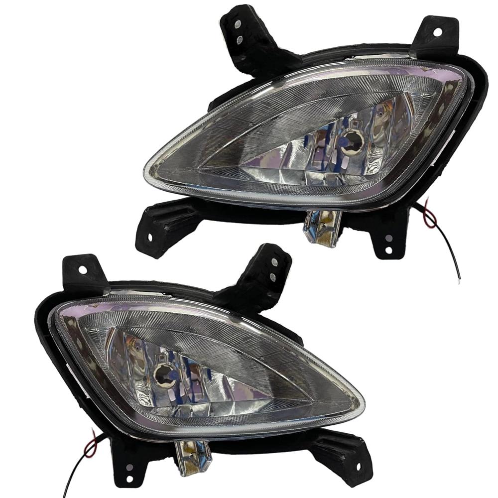 K D Halogen Fog Lamp Set For Hyundai I10 With Bulb (Pair) 2010-2013 Type 2