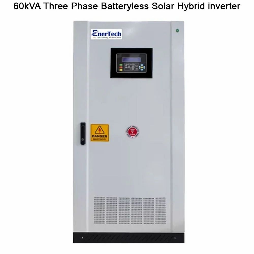 60kva Three Phase Batteryless Solar Hybrid Inverter - Color: White