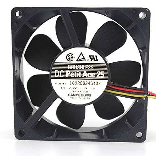 Sanyo 109R0824S407 8025 24V 0.1A 8CM silent frequency converter cooling fan