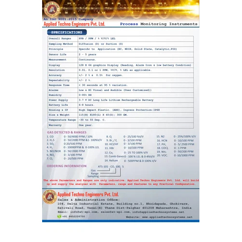 Portable HF Gas Analyser
