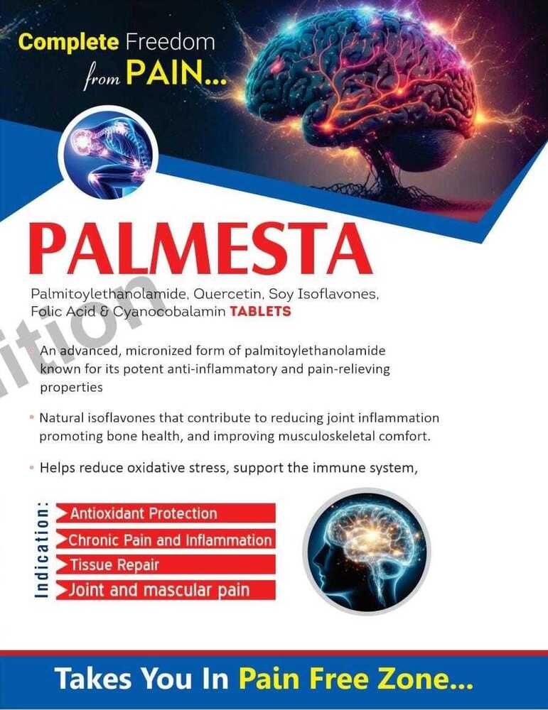 Palmitoylethanolamide Quercetin Soy Isoflavones Folic Acid Cynocobalamin tablets