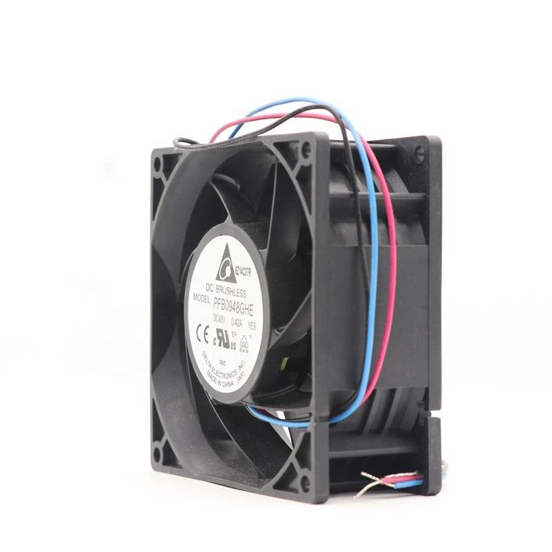 Delta PFB0948GHE 48V DC 0.42A 92X92X38mm 9238 100.29CFM 4400RPM Pressurized Temperature Control Inverter Axial Cooling Fan