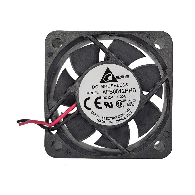 Delta AFB0512HHB Customizable 6400RPM 50*50*15mm Ball Bearing 12V DC 0.2A Free Standing Plastic Blade Roof 16.24CFM Axial Fan