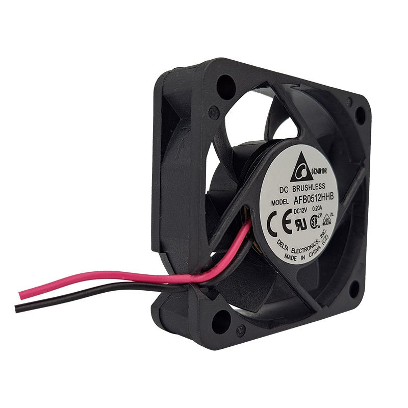 Delta Afb0512hhb Customizable 6400rpm 50*50*15mm Ball Bearing 12v Dc 0.2a Free Standing Plastic Blade Roof 16.24cfm Axial Fan - Color: Black