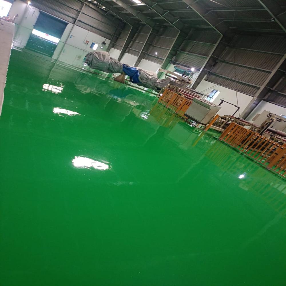 Vdf Flooring Service - Epoxy, 3-5mm Thick, Gray Color | Smooth Surface Finish, 50 Mpa Compressive Strength, 5-year Warranty For Industrial Use