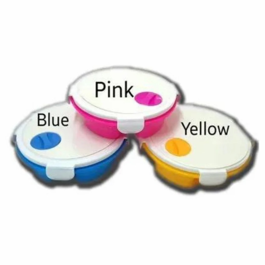 Round Sublimation Plastic Lunch Box Kids Lunch Box, 3