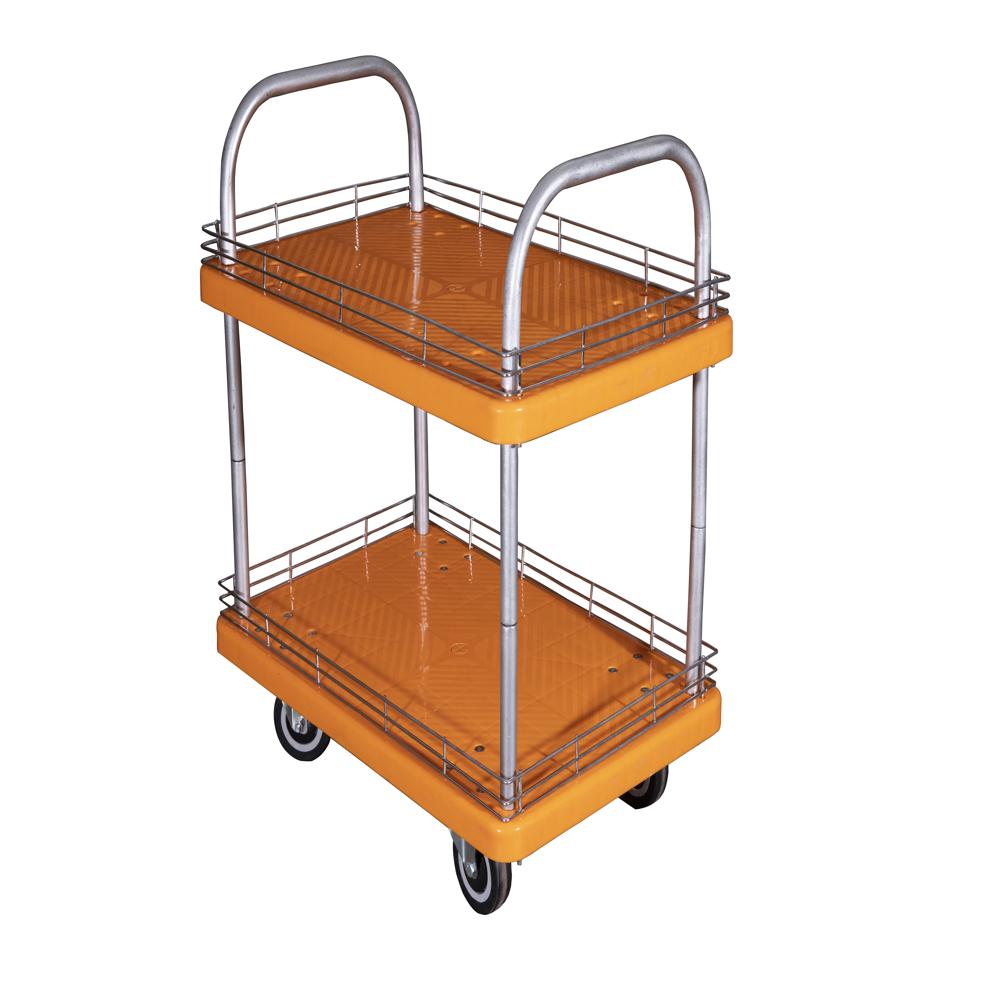 Plastic Platfrom Trolley - Color: Orange