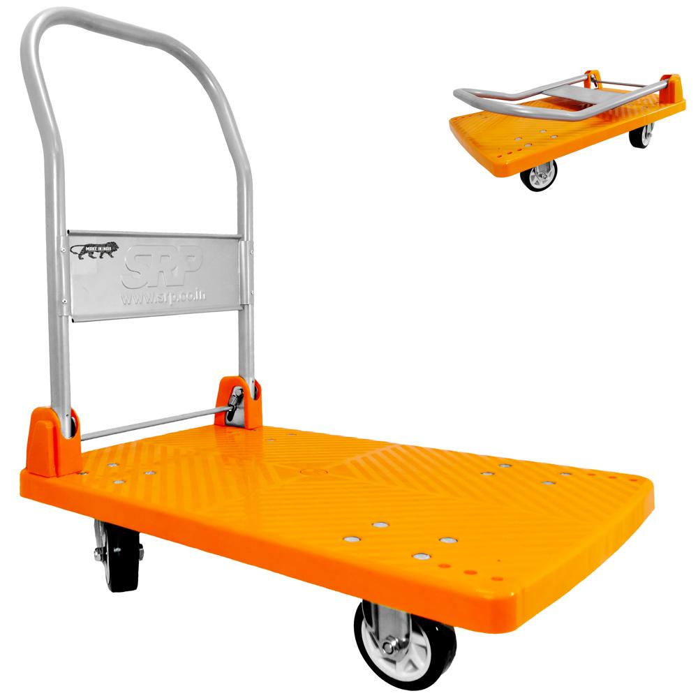Plastic Platform Trolley - Color: Orange