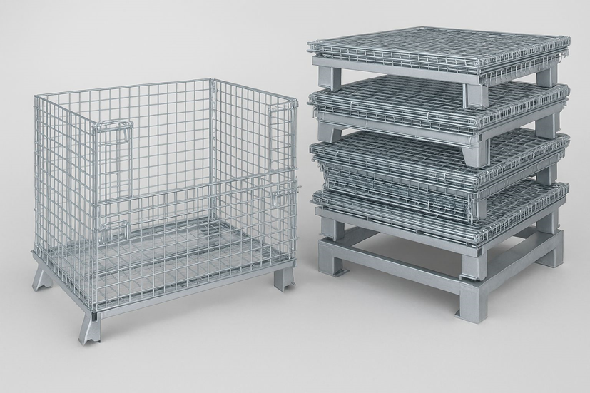 Wiremesh Collapsible Container Medium - Material: Steel