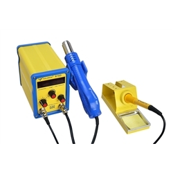 Soldron 878D 2-In-1 Hot Air And Soldering Station - Color: Yellow