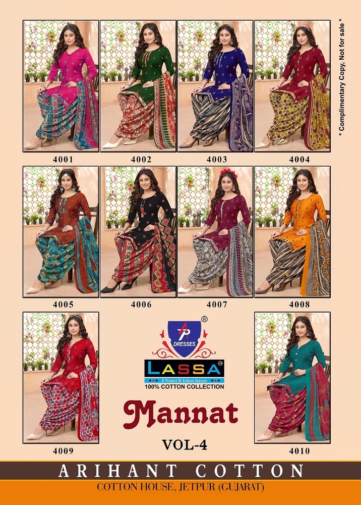 Lassa Mannat Vol-4  Dress Material