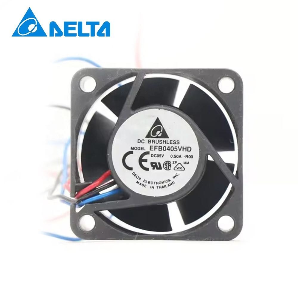Delta EFB0405VHD 5V DC 4020 40X40X20mm 4cm 0.50A 1.6W 8200RPM Three-line Micro Server Inverter Chassis Axial Cooling Fan