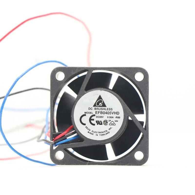 Delta Efb0405vhd 5v Dc 4020 40x40x20mm 4cm 0.50a 1.6w 8200rpm Three-line Micro Server Inverter Chassis Axial Cooling Fan - Color: Black