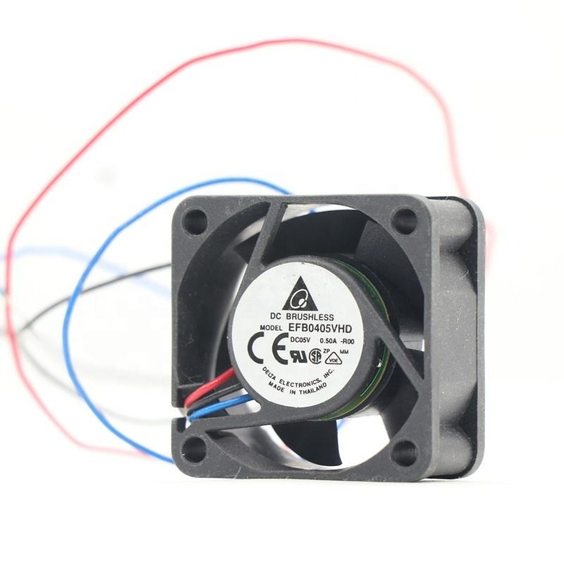 Delta Efb0405vhd 5v Dc 4020 40x40x20mm 4cm 0.50a 1.6w 8200rpm Three-line Micro Server Inverter Chassis Axial Cooling Fan - Color: Black