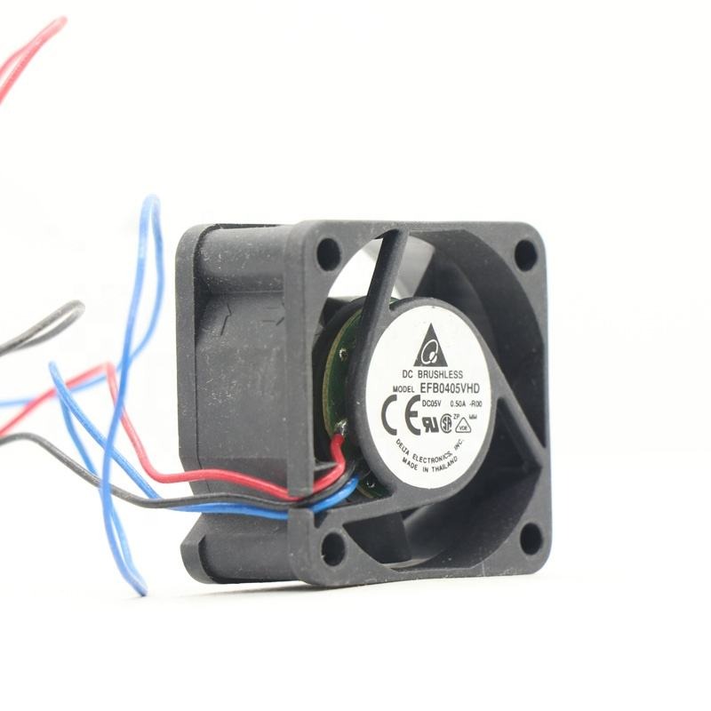 Delta Efb0405vhd 5v Dc 4020 40x40x20mm 4cm 0.50a 1.6w 8200rpm Three-line Micro Server Inverter Chassis Axial Cooling Fan - Color: Black