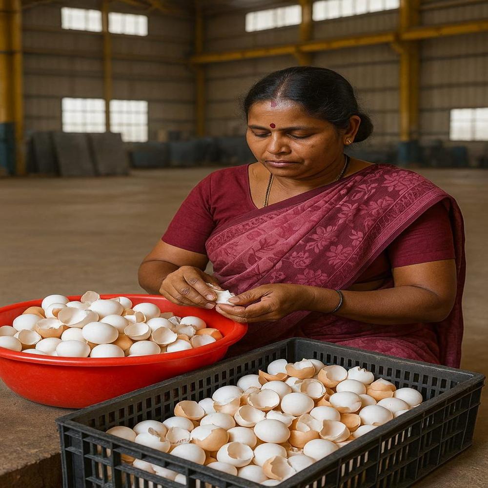 Egg Shell Calcium Powder - Calcium Material, Natural Size | 99% Purity, Versatile Industrial Applications, 6-12 Months Shelf Life