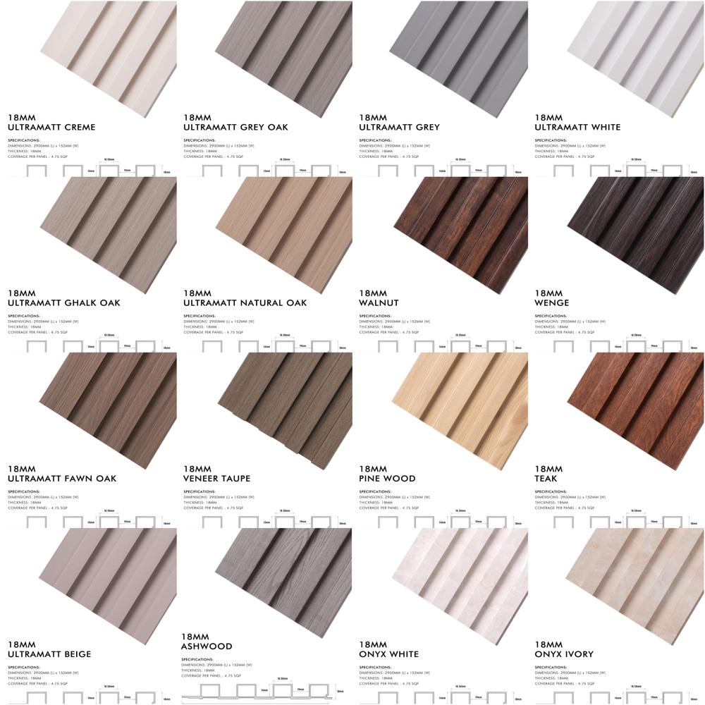 Latest Designer Wpc Louver Panel 18mm - Color: All Color