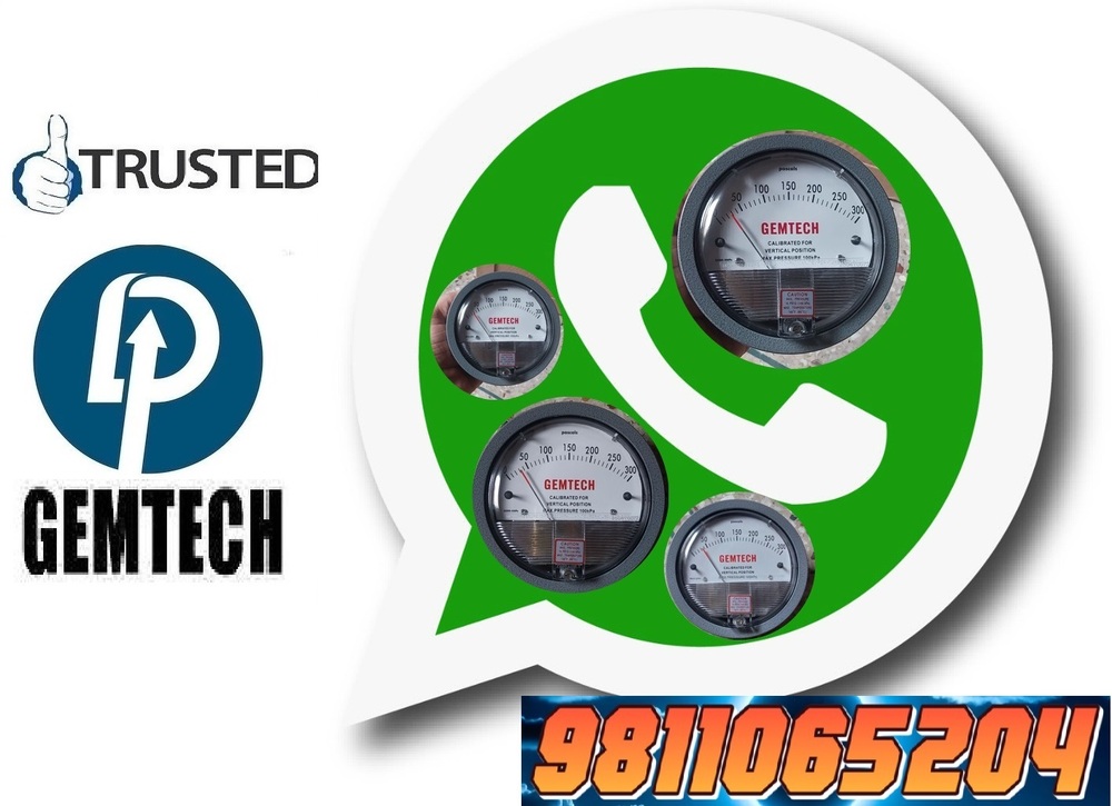 Across Popular Cities'Industrial area Kakinada GEMTECH Differential Pressure Gauge' Wholesaler- D.P.ENGINEERS