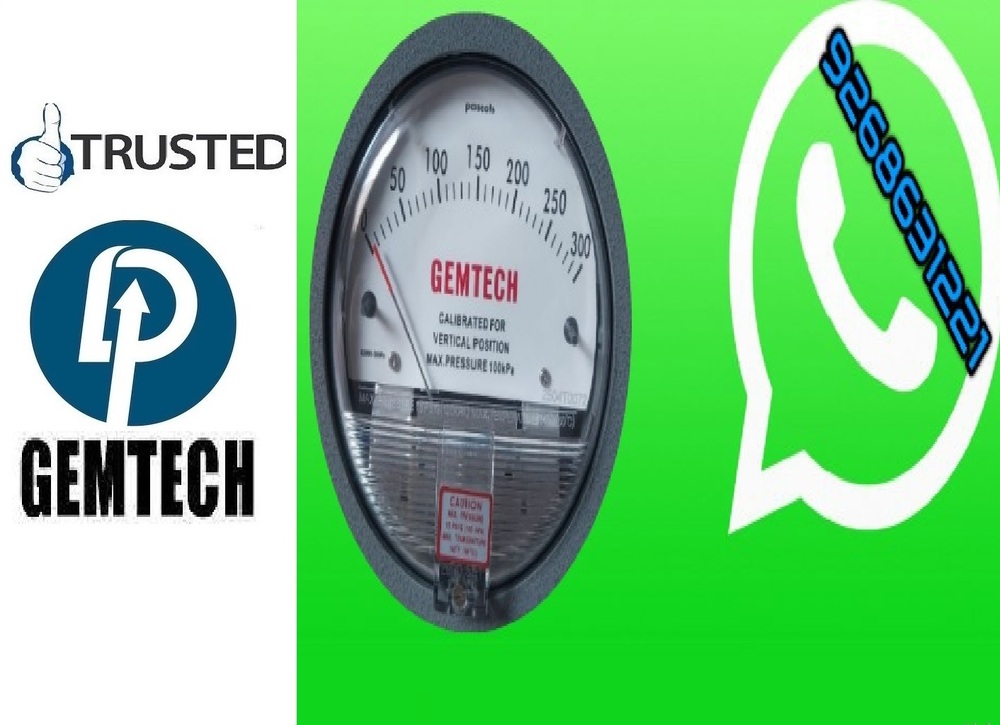Across Popular Cities'Industrial area Kakinada GEMTECH Differential Pressure Gauge' Wholesaler- D.P.ENGINEERS