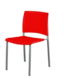 Gather Cafeteria Chair - Color: Red
