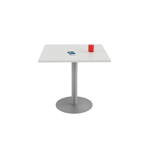 Square Table With Round Base - Application: Cafeteria