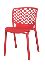 Trellis Cafeteria Chair - Color: Red