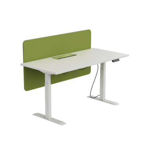 Single Person Linear Free Standing Table - Color: White