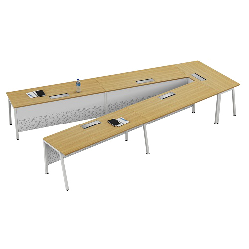 V Shape Meeting Tables - Color: Brown