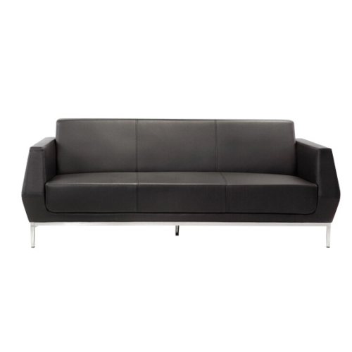 Fs-2S-001-Cr Office Three Seater Sofa - Color: Black