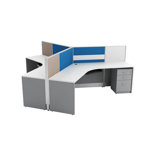 120 Dgree Type Curvilinear Workstation - Color: Grey