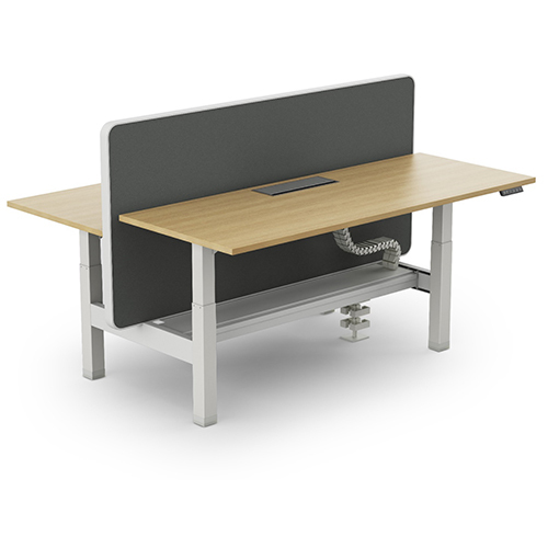 Height Adjustable Sit Stand Workstations - Color: Brown