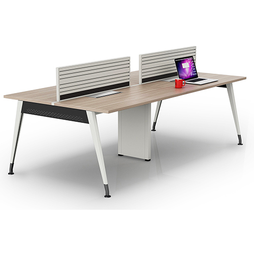 Linear Workstations With Electrical Leg - Color: White
