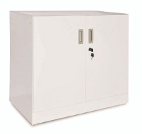 Low Height Storage Cabinet - Color: White