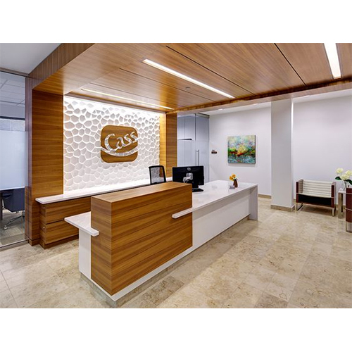 Custom Designed Reception Table - Color: Brown