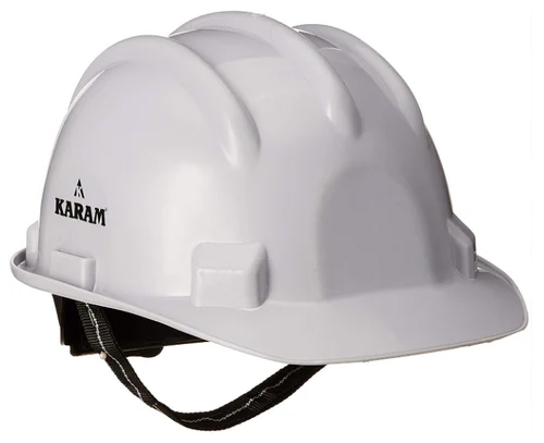 521 White Karam Safety Helmet - Material: Plastic