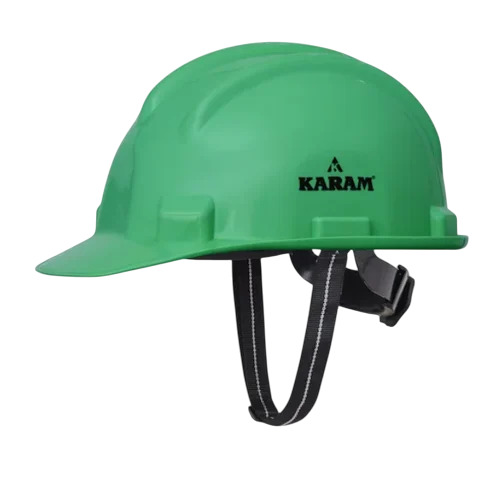 521 Green Karam Safety Helmet - Material: Plastic