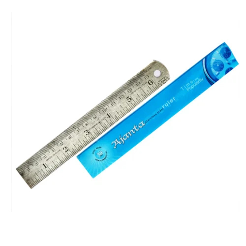 1 Mtr Ajanta Steel Scale - Color: Silver
