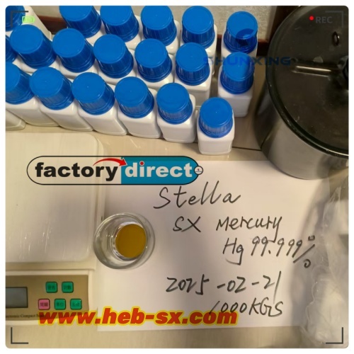 Virgin liquid slivery mercury 99.999% cas 7439-97-6 rich stock!