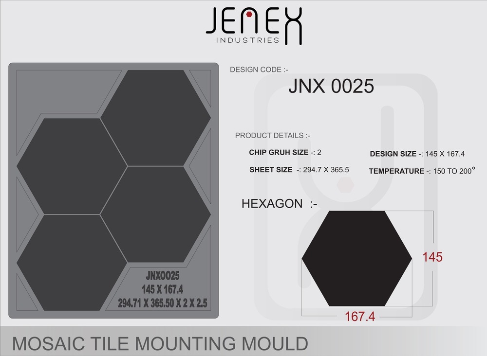 Mosaic Tile Mounting Mould - Color: Multi
