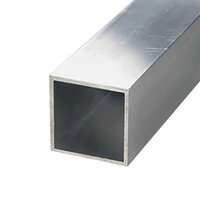 Aluminium Square Pipe - High-quality Aluminium, Rectangular Shape, Mill-finished Silver Color | Durable, Lightweight, Corrosion Resistant, Warranty Included