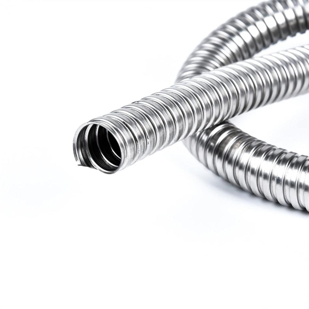 Ss Interlock Hoses - Stainless Steel, 24-38mm Outer Diameter, Sleek Silver Finish - Rigid Structure, Ideal For Bathroom Applications