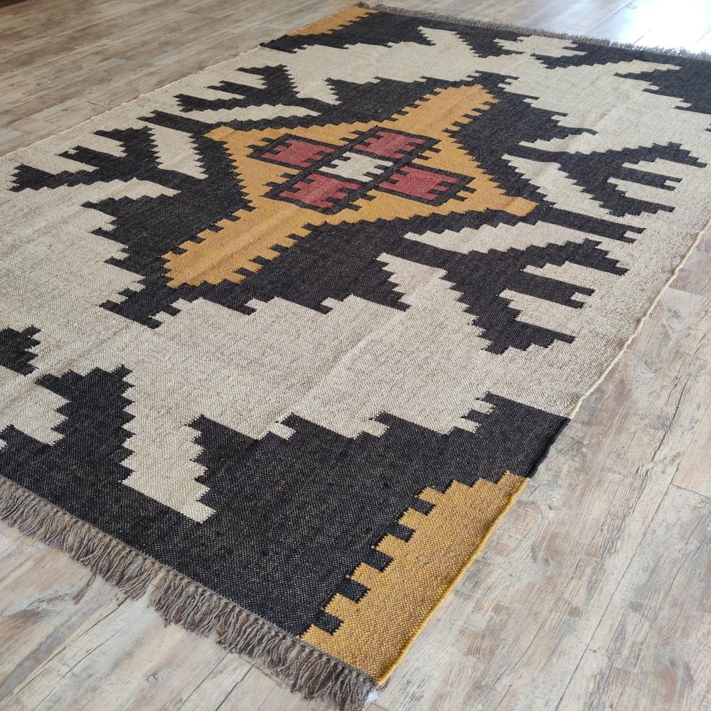 Wool Jute Boho Rug