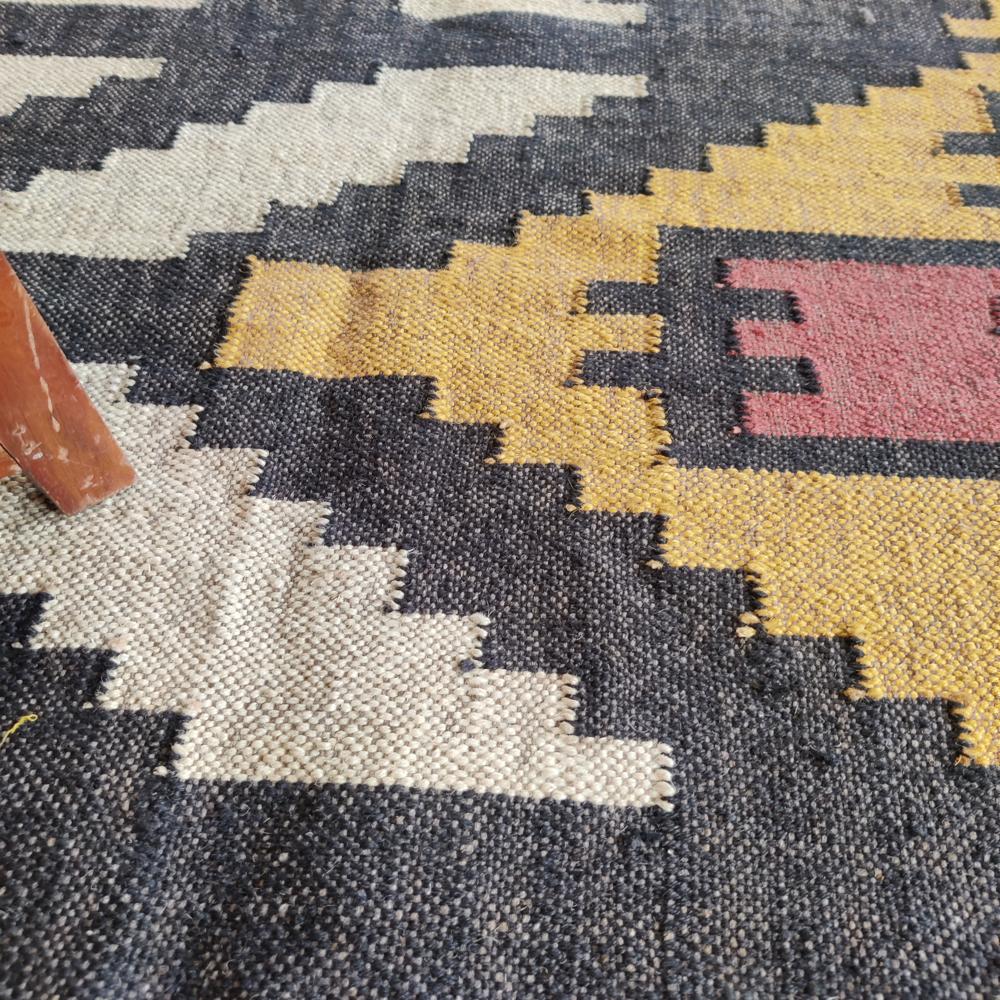 Wool Jute Boho Rug
